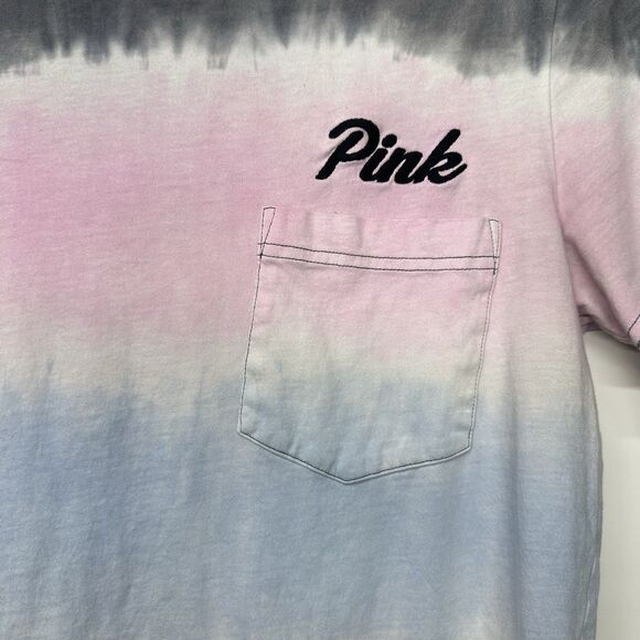 Pink Oversized Tie Dye Short Sleeve T Shirt Women’s Size: Small - Picture 3 of 7